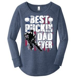 Cool Best Puckin Dad Ever Hockey Dad Women's Perfect Tri Tunic Long Sleeve Shirt