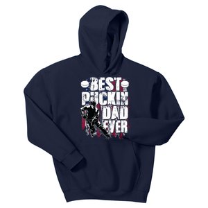 Cool Best Puckin Dad Ever Hockey Dad Kids Hoodie