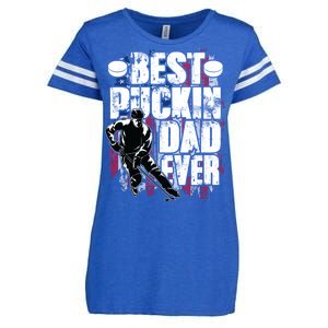 Cool Best Puckin Dad Ever Hockey Dad Enza Ladies Jersey Football T-Shirt