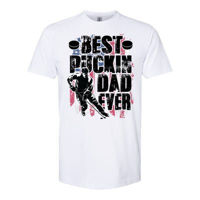 Cool Best Puckin Dad Ever Hockey Dad Softstyle® CVC T-Shirt