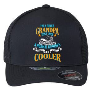 Cool Biker Grandpa Flexfit Unipanel Trucker Cap