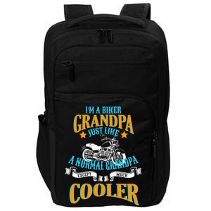 Cool Biker Grandpa Impact Tech Backpack