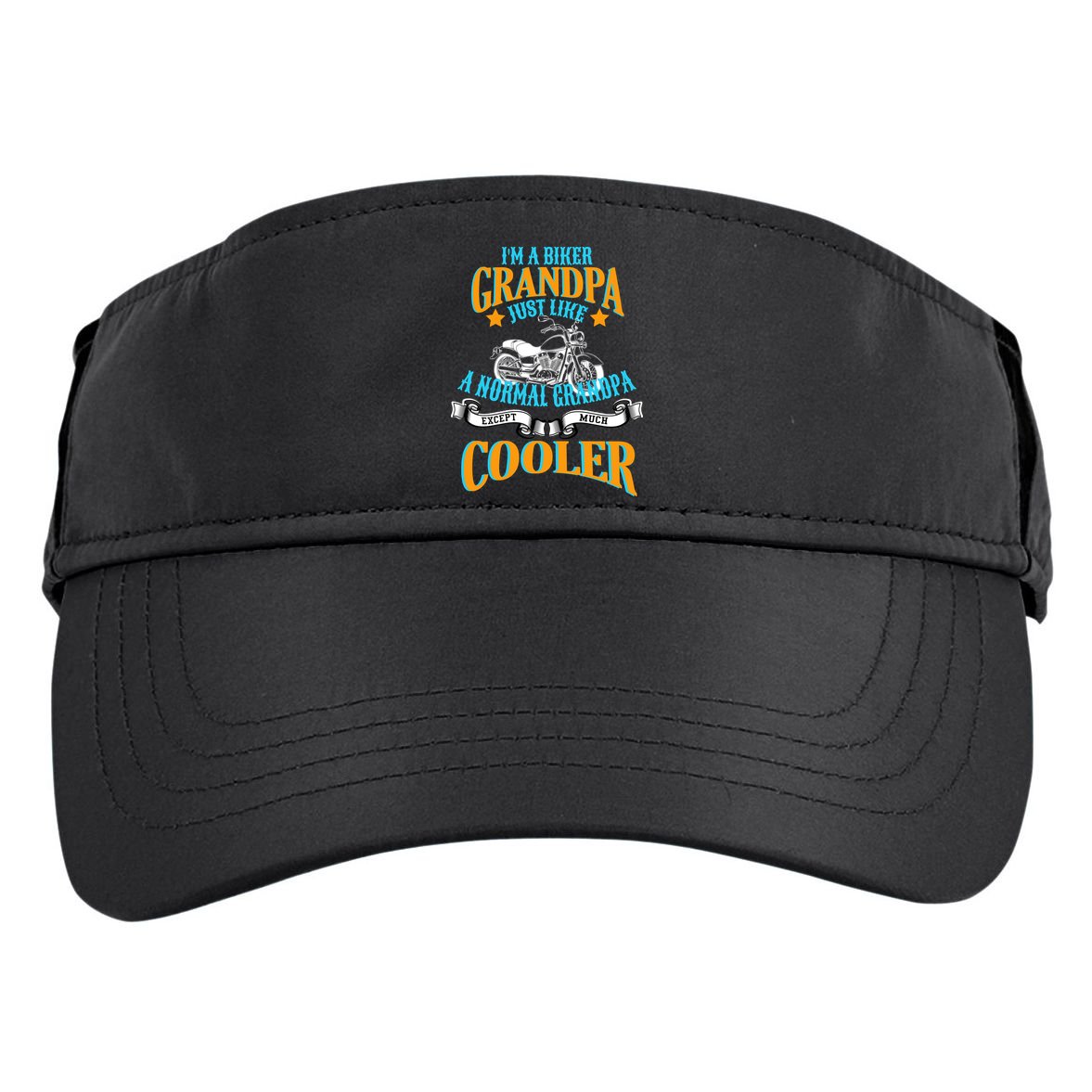 Cool Biker Grandpa Adult Drive Performance Visor