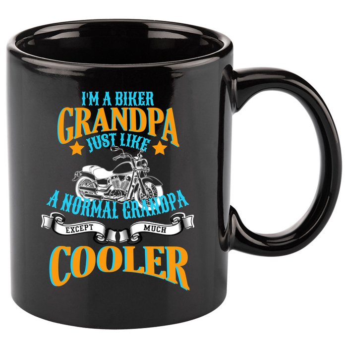 Cool Biker Grandpa 11oz C Handle Ceramic Mug