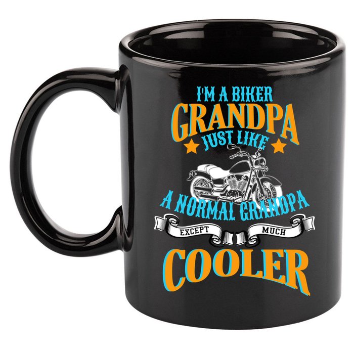 Cool Biker Grandpa 11oz C Handle Ceramic Mug