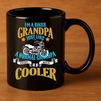 Cool Biker Grandpa 11oz C Handle Ceramic Mug