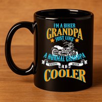 Cool Biker Grandpa 11oz C Handle Ceramic Mug