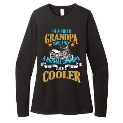 Cool Biker Grandpa Womens CVC Long Sleeve Shirt