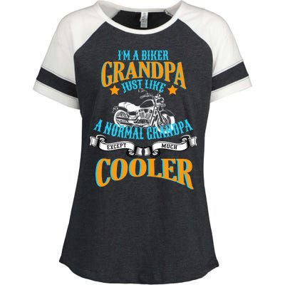 Cool Biker Grandpa Enza Ladies Jersey Colorblock Tee