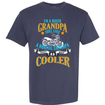 Cool Biker Grandpa Garment-Dyed Heavyweight T-Shirt