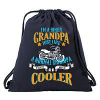 Cool Biker Grandpa Drawstring Bag