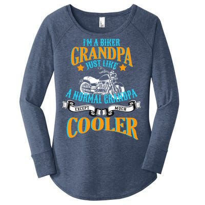 Cool Biker Grandpa Women's Perfect Tri Tunic Long Sleeve Shirt