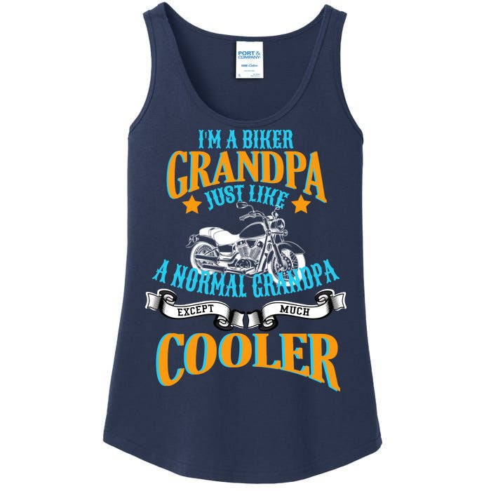 Cool Biker Grandpa Ladies Essential Tank