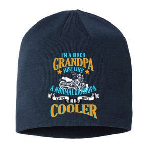 Cool Biker Grandpa Sustainable Beanie