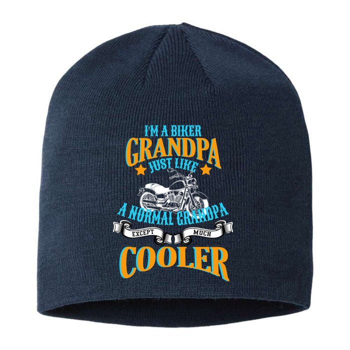 Cool Biker Grandpa Sustainable Beanie