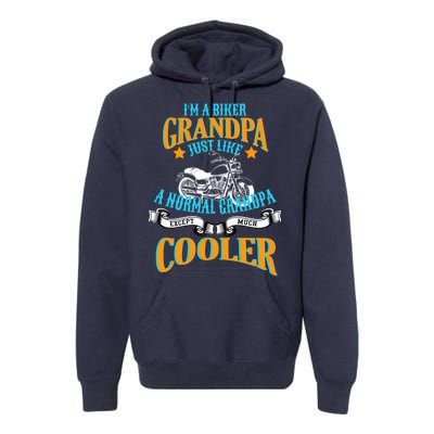 Cool Biker Grandpa Premium Hoodie