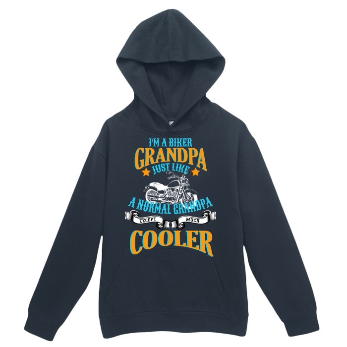 Cool Biker Grandpa Urban Pullover Hoodie