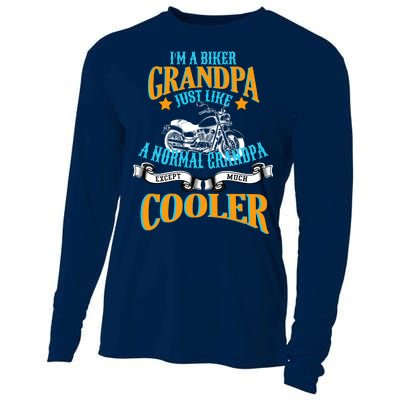 Cool Biker Grandpa Cooling Performance Long Sleeve Crew