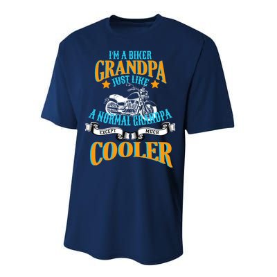 Cool Biker Grandpa Performance Sprint T-Shirt