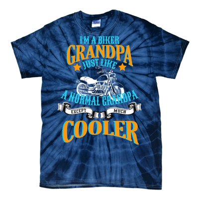 Cool Biker Grandpa Tie-Dye T-Shirt