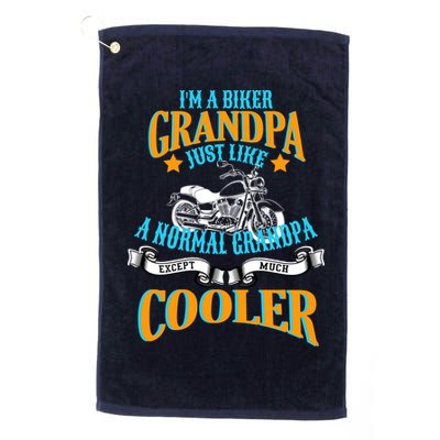 Cool Biker Grandpa Golf Towel
