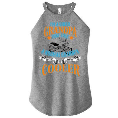 Cool Biker Grandpa Women’s Perfect Tri Rocker Tank