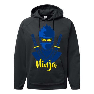 Cool Blue Ninja Performance Fleece Hoodie