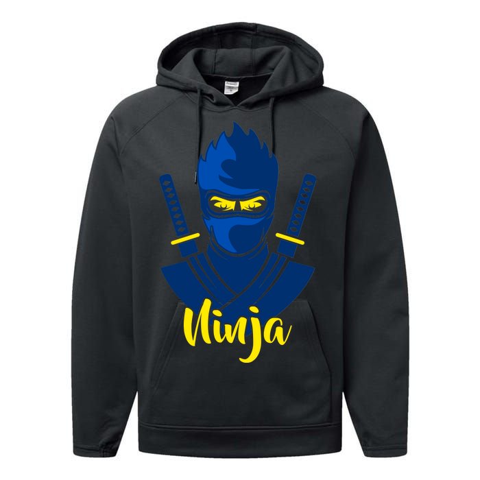 Cool Blue Ninja Performance Fleece Hoodie