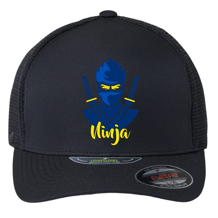 Cool Blue Ninja Flexfit Unipanel Trucker Cap