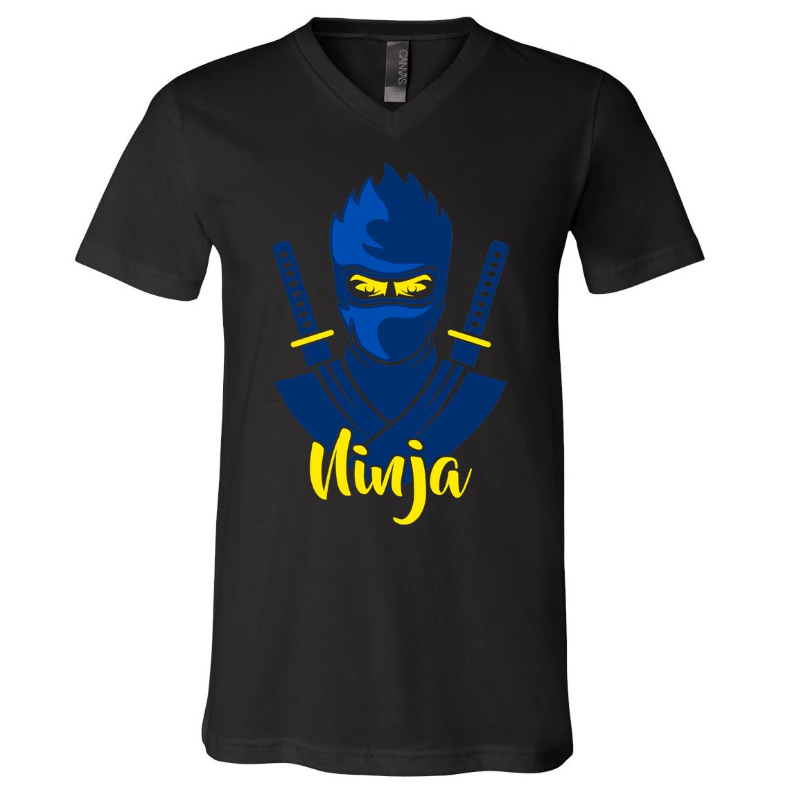 Cool Blue Ninja V-Neck T-Shirt