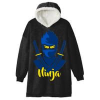 Cool Blue Ninja Hooded Wearable Blanket