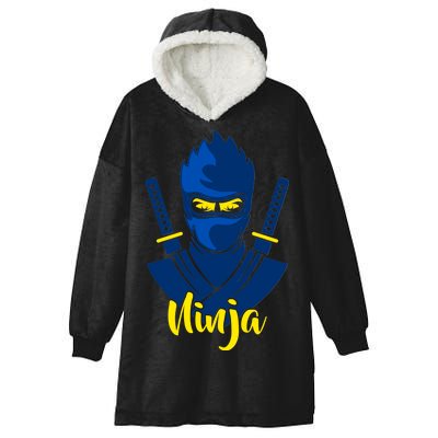 Cool Blue Ninja Hooded Wearable Blanket