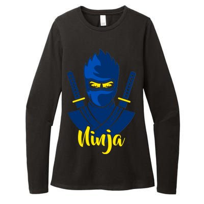 Cool Blue Ninja Womens CVC Long Sleeve Shirt