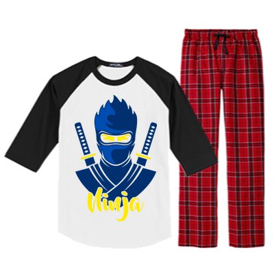 Cool Blue Ninja Raglan Sleeve Pajama Set