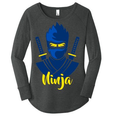 Cool Blue Ninja Women's Perfect Tri Tunic Long Sleeve Shirt