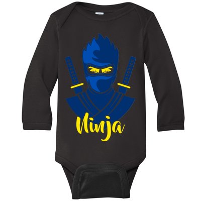 Cool Blue Ninja Baby Long Sleeve Bodysuit