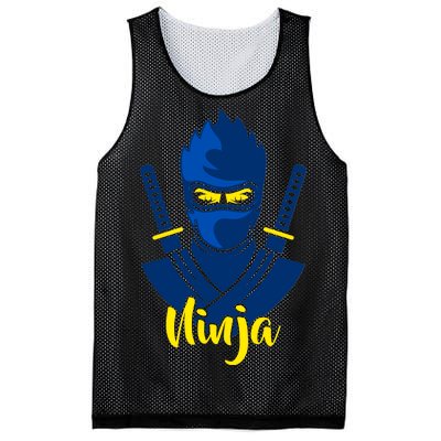 Cool Blue Ninja Mesh Reversible Basketball Jersey Tank