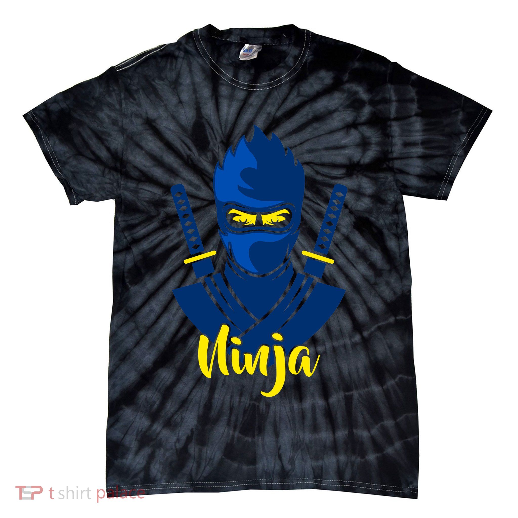 Cool Blue Ninja Tie-Dye T-Shirt