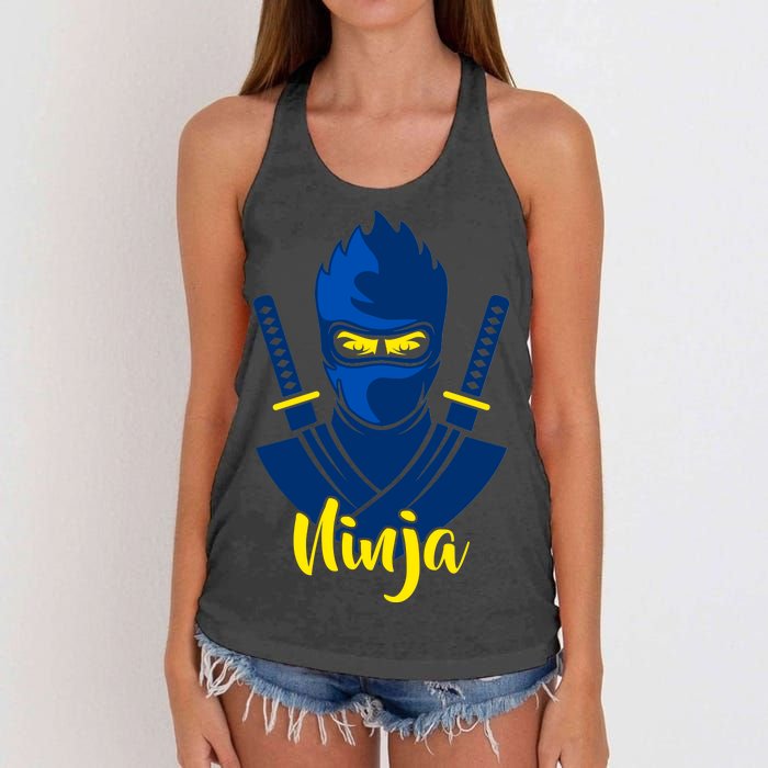 Cool Blue Ninja Women's Knotted Racerback Tank