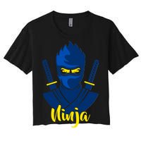 Cool Blue Ninja Women's Crop Top Tee