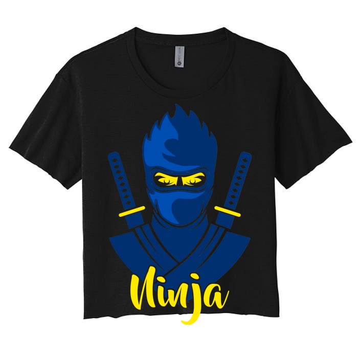 Cool Blue Ninja Women's Crop Top Tee