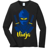 Cool Blue Ninja Ladies Long Sleeve Shirt