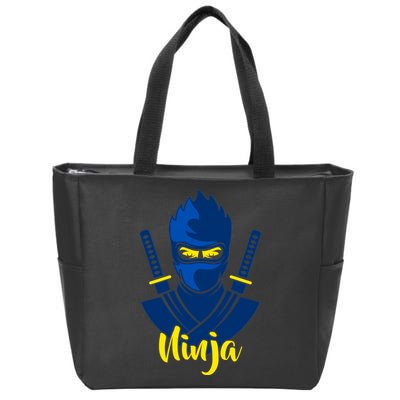 Cool Blue Ninja Zip Tote Bag