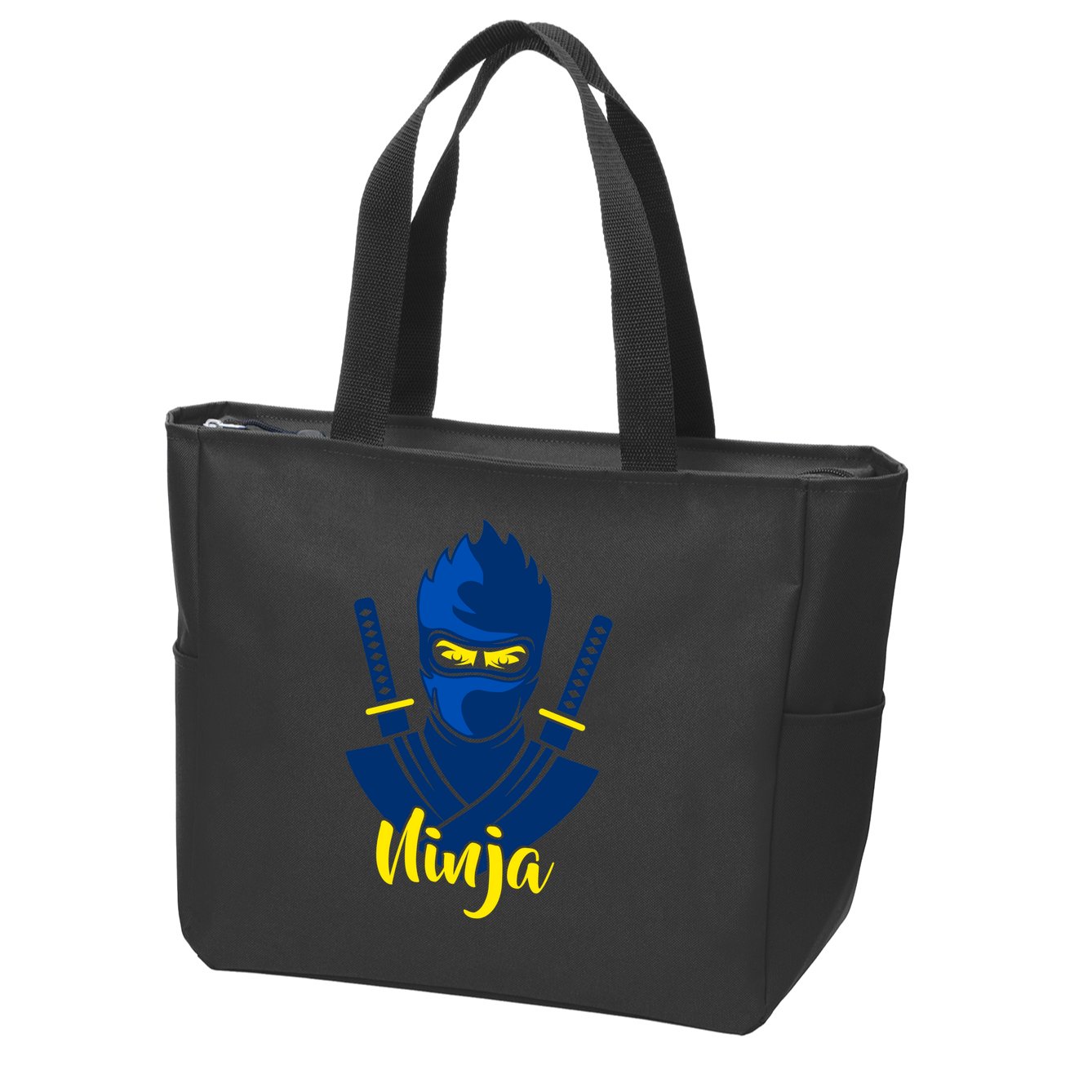 Cool Blue Ninja Zip Tote Bag