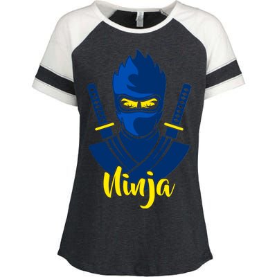 Cool Blue Ninja Enza Ladies Jersey Colorblock Tee