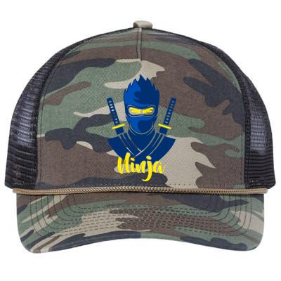 Cool Blue Ninja Retro Rope Trucker Hat Cap