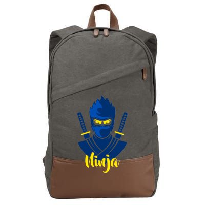 Cool Blue Ninja Cotton Canvas Backpack