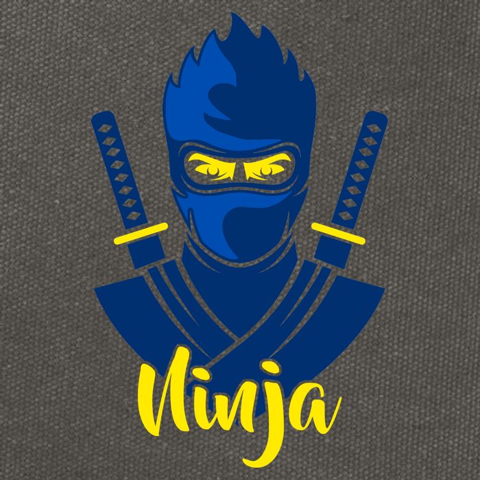 Cool Blue Ninja Cotton Canvas Backpack