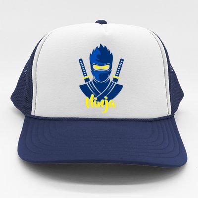 Cool Blue Ninja Trucker Hat