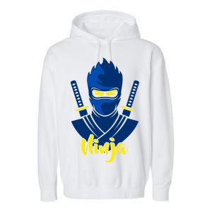 Cool Blue Ninja Garment-Dyed Fleece Hoodie